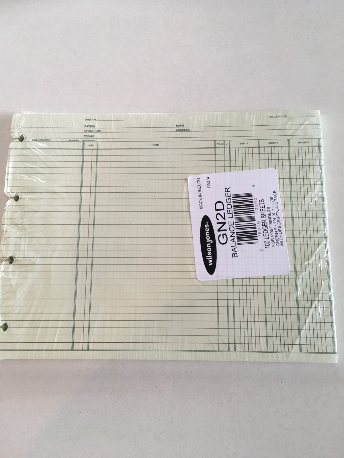 Wilson Jones Balance Ledger GN2D/ 78 Ledger sheets