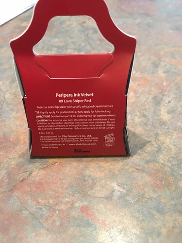 Peripera Ink Velvet Lip Stain #9 Love Sniper Red Travel Size 2.7g 0.5 Oz New
