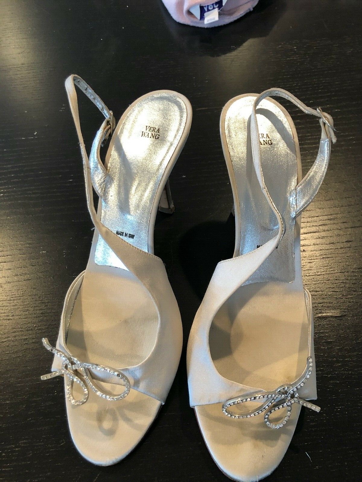 vera wang silver shoes