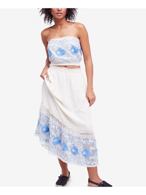 

Женский голубой топ с вышивкой FREE PEOPLE, Light blue