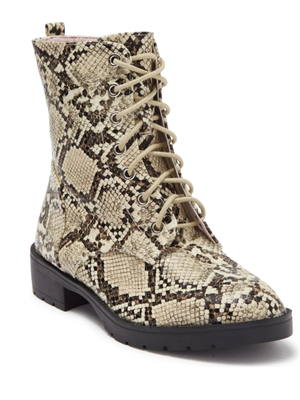 Coconuts By Matisse Finch Snakeskin Embossed Lace Up Boots