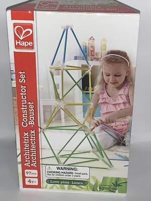 HAPE ARCHITETRIX BAMBOO CONSTRUCTOR SET BUILDING TOY NEW IN BOX SEALED