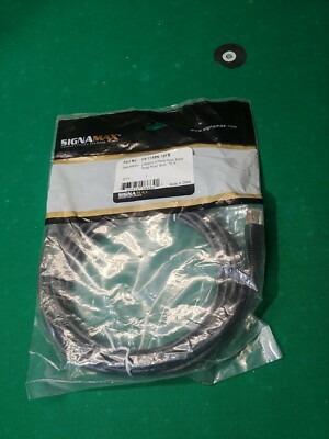 SIGNAMAX CAT 6 PATCH CORD W/SNAG PROOF BOOT 10FT  Part #:  C6-115BK-10FB. *NEW*