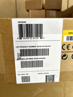 New Sealed Juniper QFX5110-32Q-AFI 32 QSFP+/20 QSFP+ QSFP28, Back to Front AC