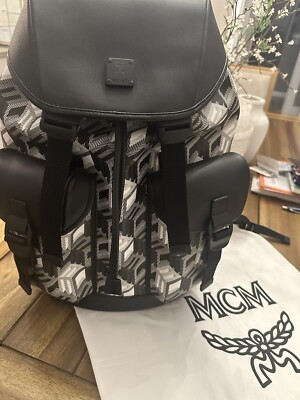 MCM Brandenburg Cubic Backpack - Black&White
