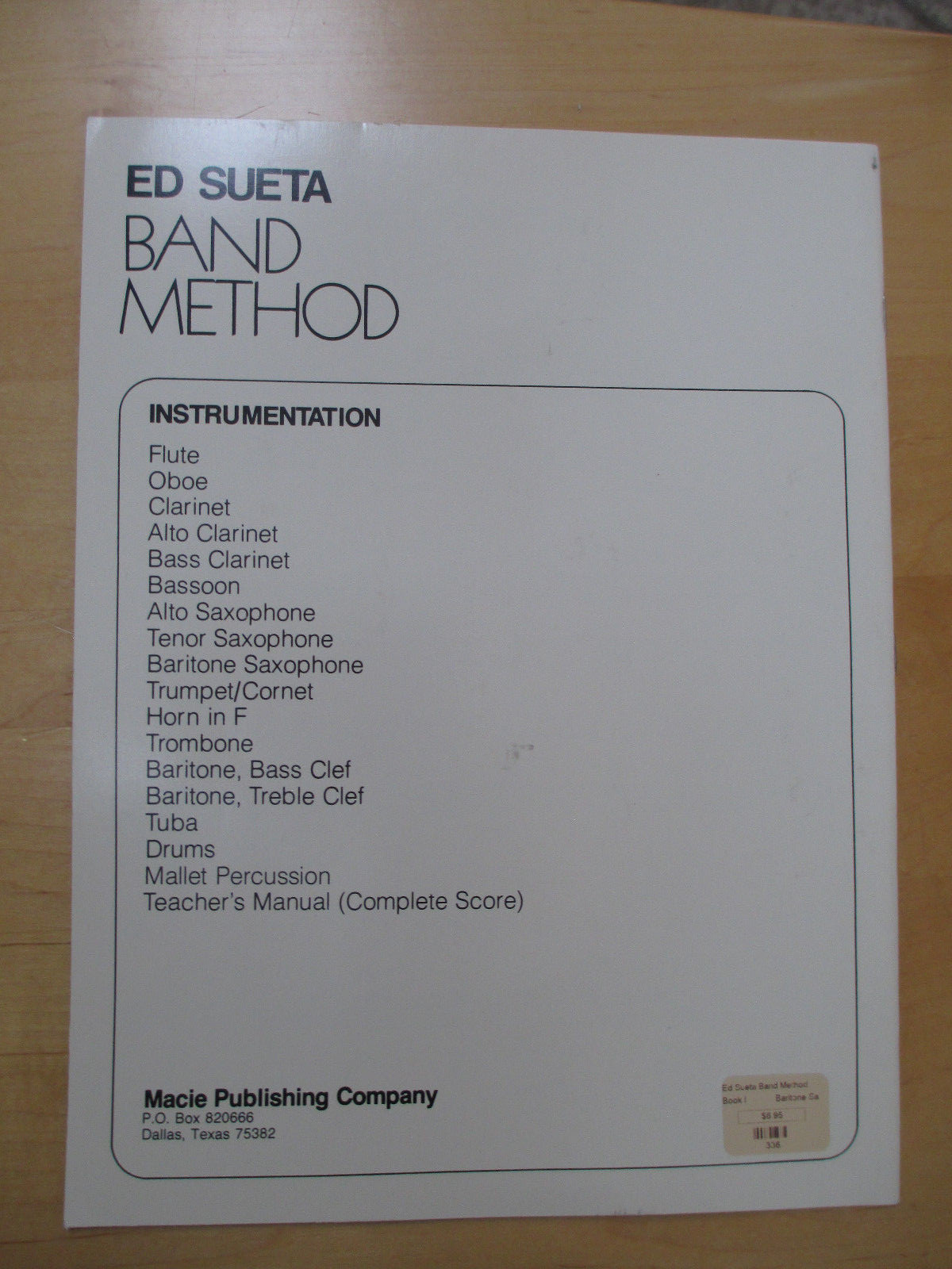 ED SUETA BAND METHOD - SAXOPHONE - BOOK 1 - STUDENT LESSON BOOK