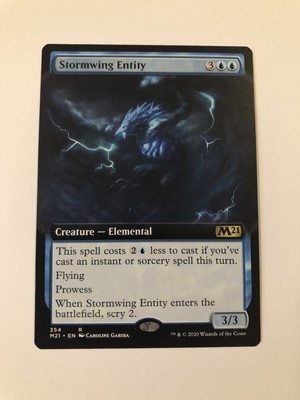 1 x NM Stormwing Entity - Extended Art ~ Core Set 2021 M21 ~ MTG Magic
