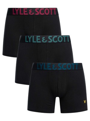 Мужские плавки Lyle & Scott Daniel, 3 комплекта, с несколькими поясами, черные