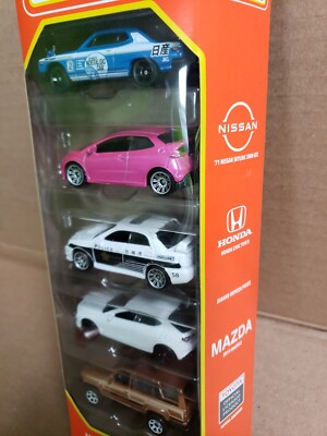 2024 Matchbox MBX Japan Cruisers 5-Pack Nissan Skyline 2000 GTX Honda Mazda New
