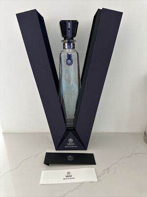 1800 Milenio Extra Anejo Tequila 700ml Empty Bottle w/box and Elegant Stopper