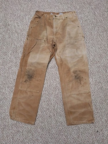 Vintage 90s Carhartt Pants Adult 32x30 Work Faded Double