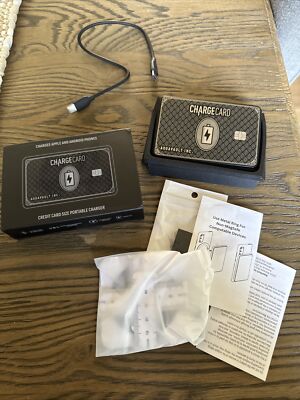 Wireless And Magnetic ChargeCard Portable Charger.  New Open Box.
