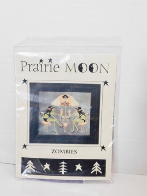 Prairie Moon ''ZOMBIES'' Halloween Counted Cross Stitch Kit NEW
