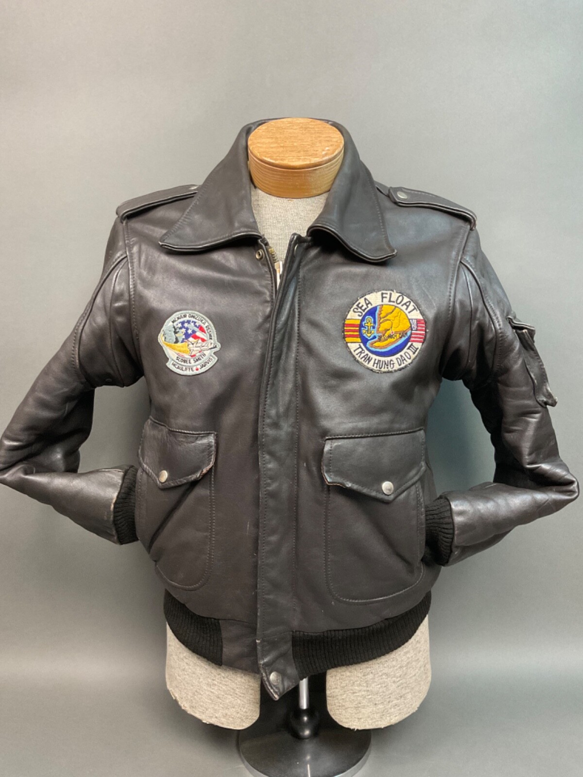 Vtg. Bomber A-2 Flight Jacket Aviation Fur Lined Leather