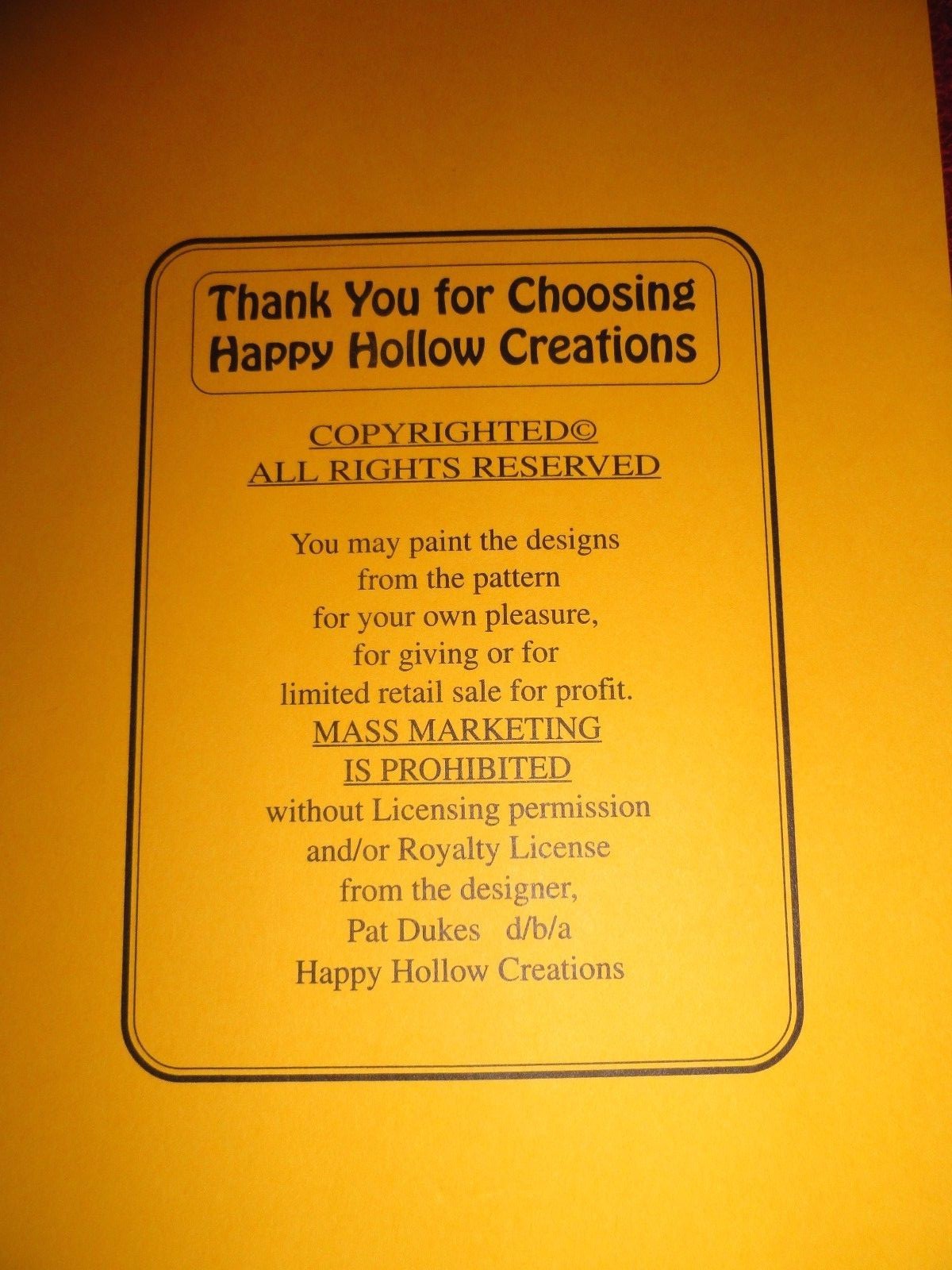 Wood Craft Pattern (Happy Hollow Creations) Bee Happy