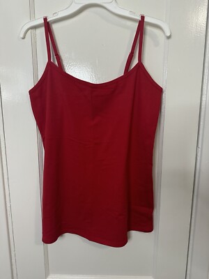 Lane Bryant Red Essential Cotton Cami Tank Top Size 10/12
