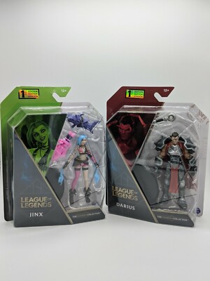 LEAGUE OF LEGENDS Champion Collection JINX & DARIUS 4'' Figures 1st Edition NEW!