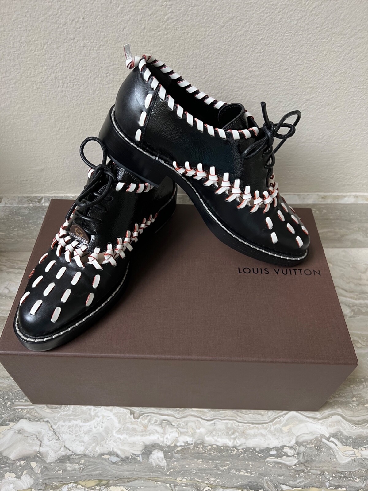 lOUIS VUITTON Women Leather Loafers, Size 37 1/2 | eBay