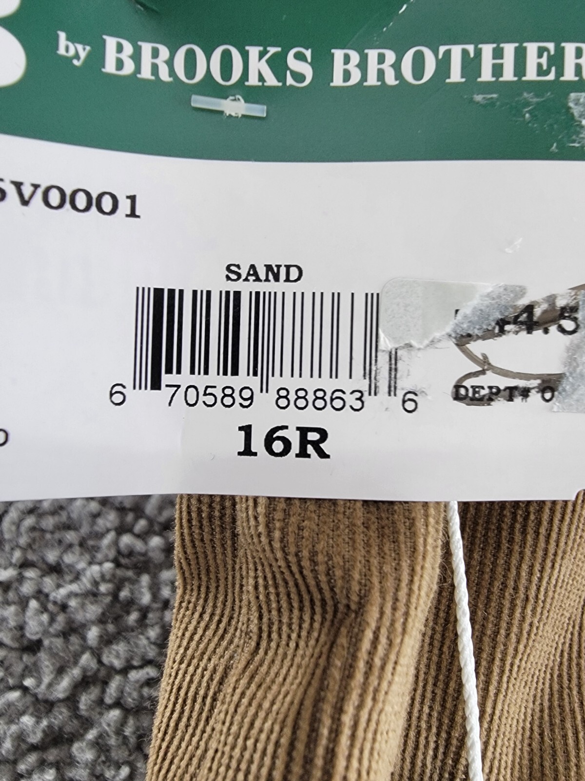 Brooks Brothers Classic-Fit Stretch Corduroy Dress Pants Boys 16R Sand Zip Up - Picture 17 of 17