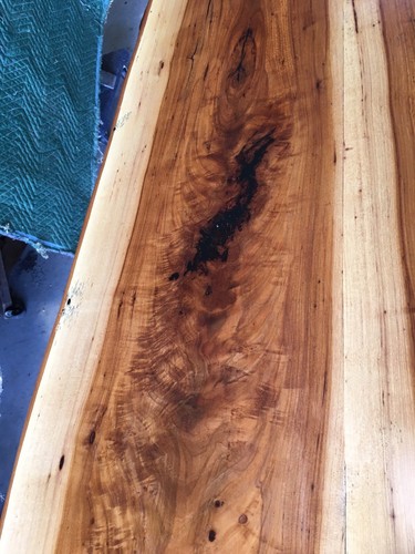 Solid Pecan Wood Live Edge Dining Conference Room Table