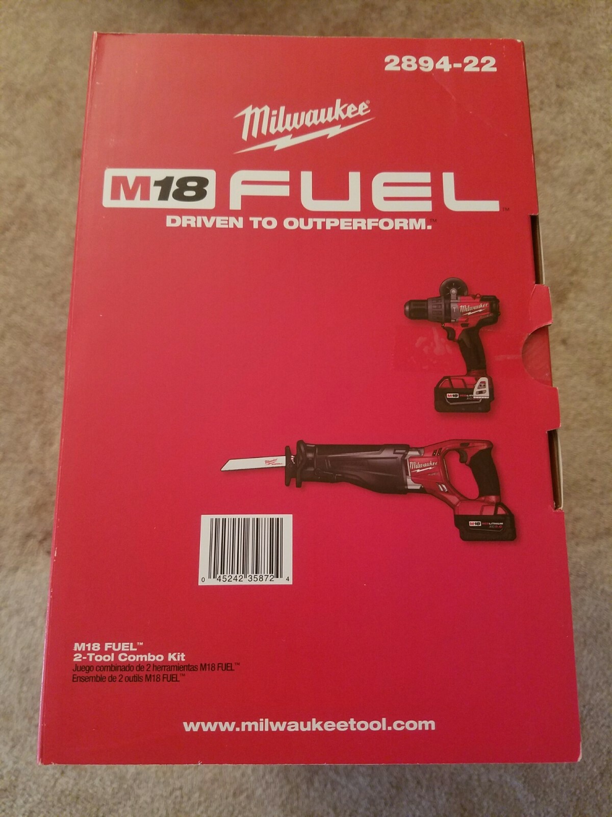 Milwaukee 2894-22 M18 FUEL 18-Volt Cordless Power Lithium-Ion 2-Tool Combo Kit