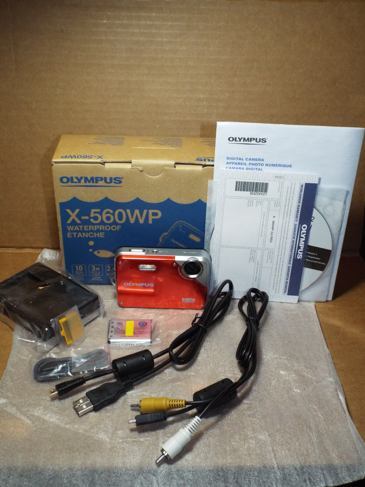 New Olympus X-Series X-560WP 10.0MP Digital Camera - Red