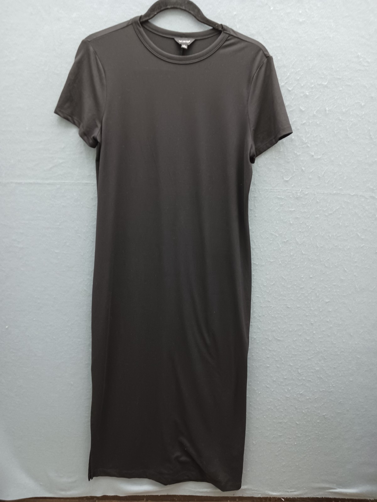 The Limited Women's T-Shirt Size S Midi Dress Gray Solid Stretch Casual Party