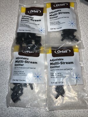 4 pack Orbit 40pc Drip System Adjustable Multi-Stream Dripper Emitter Sprinkler