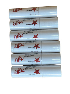 Lot Of 6 Af94 Majorly Matte Matte Liquid Lip Flame 2 Please