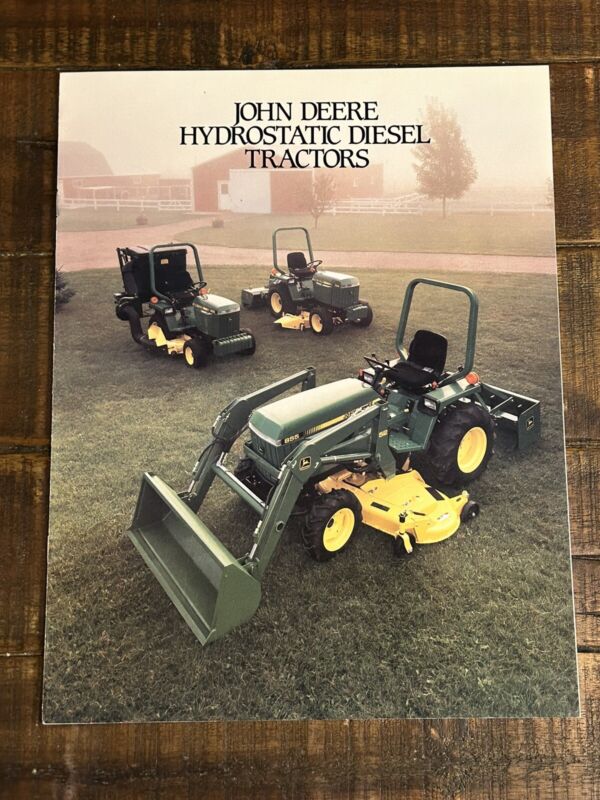 John Deere Hydrostaic Diesel Tractors 12 page Brochure for 1987 (Free S&H!)