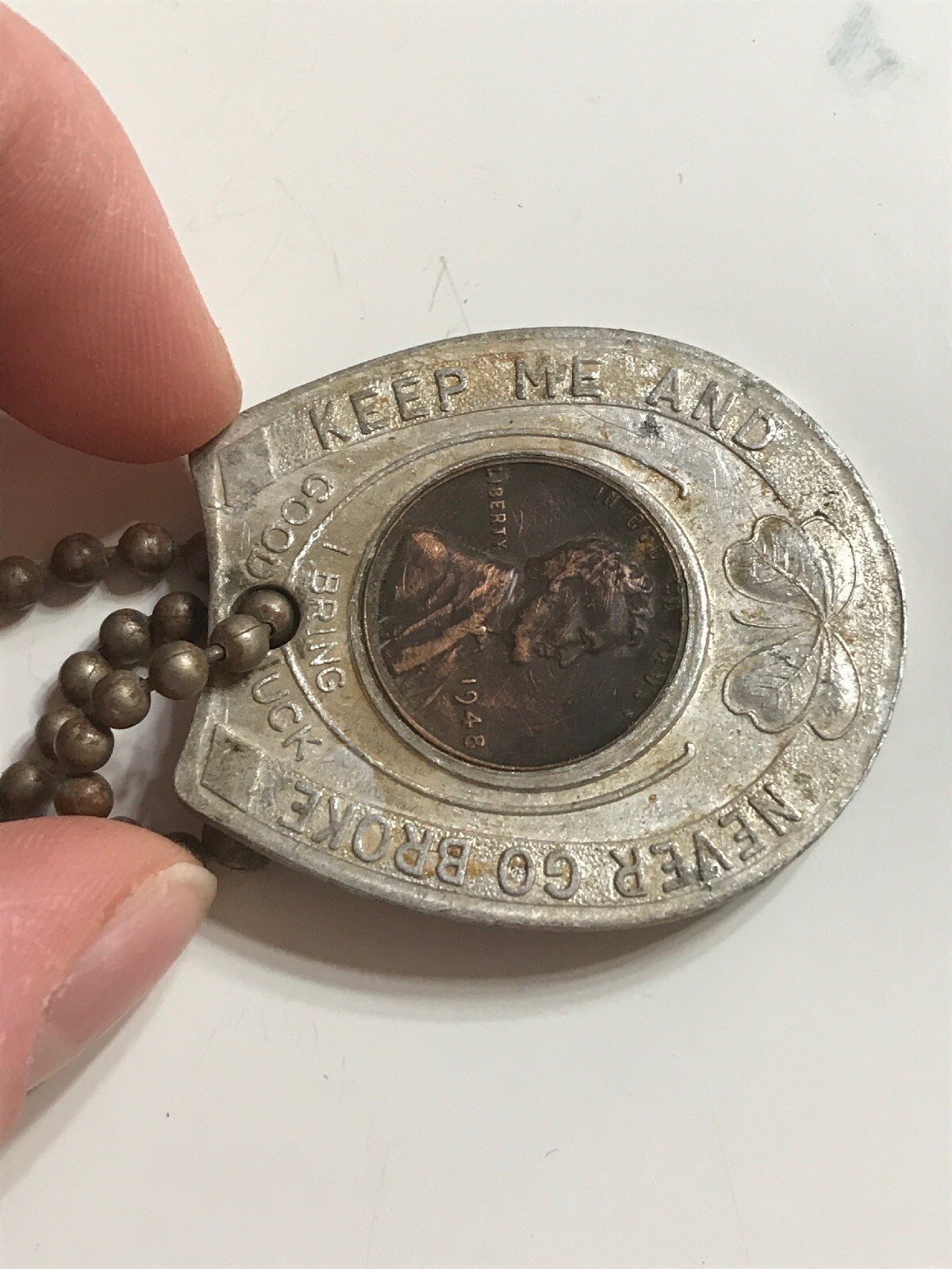 1948 Bolins Flowers Clinton Kentucky Keep Me And Never Go Broke Wheat Cent