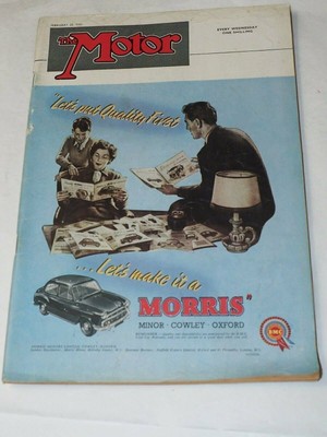 THE MOTOR Magazine Morris lets put quality First London England Feb.23,1953