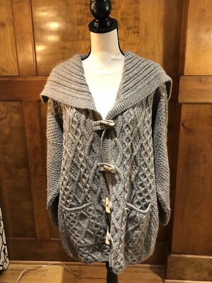 Vintage A Pallas Original, Hand Loomed Ireland Sweater Coat  L (Never Been Worn)
