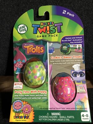 Leap Frog Rock It Twist Game Packs - CHOICE - Trolls/Cookie's or Penguin/Animals