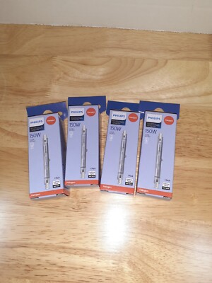 (4) Philips 150W 120V Clear RSC Base T3 Work Light Bulb 569475 Philips