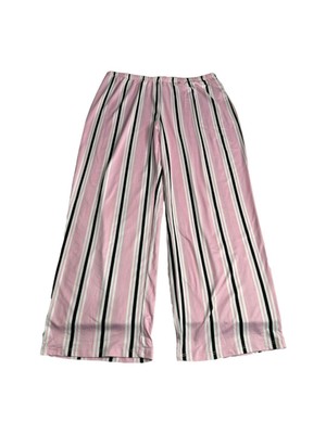 

PJ COUTURE Intimates Розовые укороченные штаны для сна в полоску, Розовый