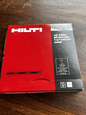 HILTI 10 HVU M12x110 1/2''x4-1/4'' ADHESIVE CAPSULE ANCHOR SYSTEM 10 Piece