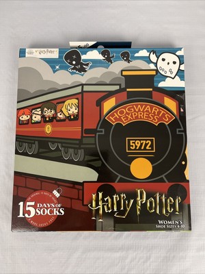 Women's Harry Potter Hogwarts 15 Days of Socks Advent Calendar Size 4-10 Gift
