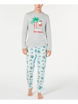 

FAMILY PJs Серая футболка с длинным рукавом Lounge, Серый