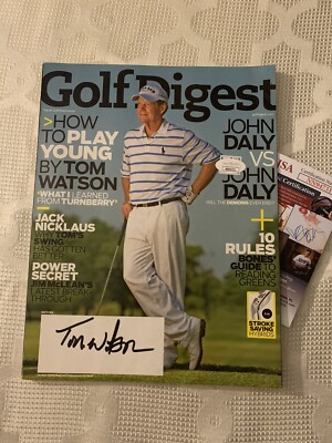 Champions Pga Tour Golf Magazine Signed Tom Watson JSA Authentication COA