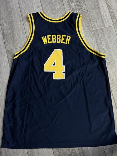 レア‼️ 刺繍‼️ NCAAユニフォーム Michigan Chris Webber Vintage NCAA Michigan Wolverines Chris Webber #4 Jersey