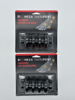 2-Pack  Bio-Mega Therapoint Therapeutic Foot Massage Wheel - Plantar Fasciitis