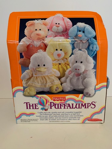 Rare Vintage Fisher-Price Puffalumps Blue Bunny Rabbit Plush NEW IN BOX Easter