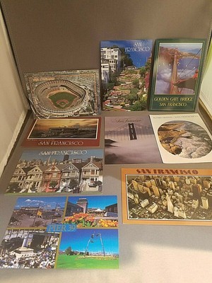 9 Postcards San Francisco Golden Gate Cliff House Lombard Candlestick Park Pier 