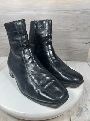 Florsheim Men's Size 10EEE Genuine Calfskin Leather 18215-01 Black Ankle Boots
