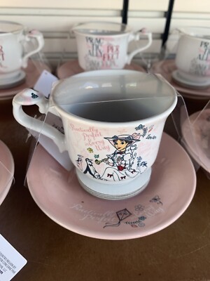 2022 Disney Parks Epcot UK Mary Poppins Practically Perfect Teacup Saucer Set