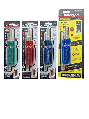 PICQUIC SIXPAC Plus - One Multi Bit Screwdriver - 4 colors to choose from