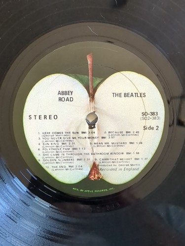 Beatles Abbey Road UK盤 stereo left apple The Beatles – Abbey Road – Vinyl (Misaligned Apple, LP