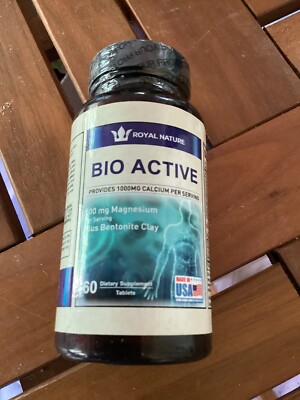 Royal Nature Bio Active Calcium Magnesium Plus Bentonite Clay 60 Tablets 03/26