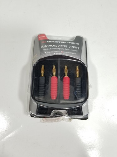 Monster Cable Tips MT R-H Crimp-On Banana Speaker Cable 24K Gold Connectors